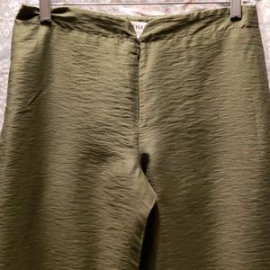 KENAR VISCOSE/LINEN, GREEN, ANKLE PANTS SZ 2